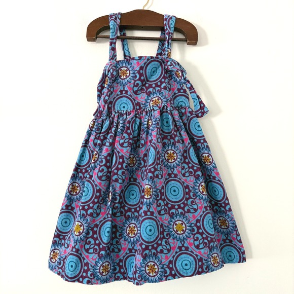 Matilda Jane Paint By Numbers Girls Dress Floral Corduroy Blue Purple 4T - Picture 1 of 9